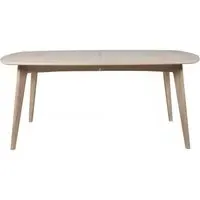 Marte 6-Seater Extendable Dining Table - White, Oak