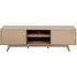 Marte Oak 180cm TV Unit with Storage - White, Oak Veneer