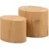 Mice Oval Coffee Table Set of 2 - Oak