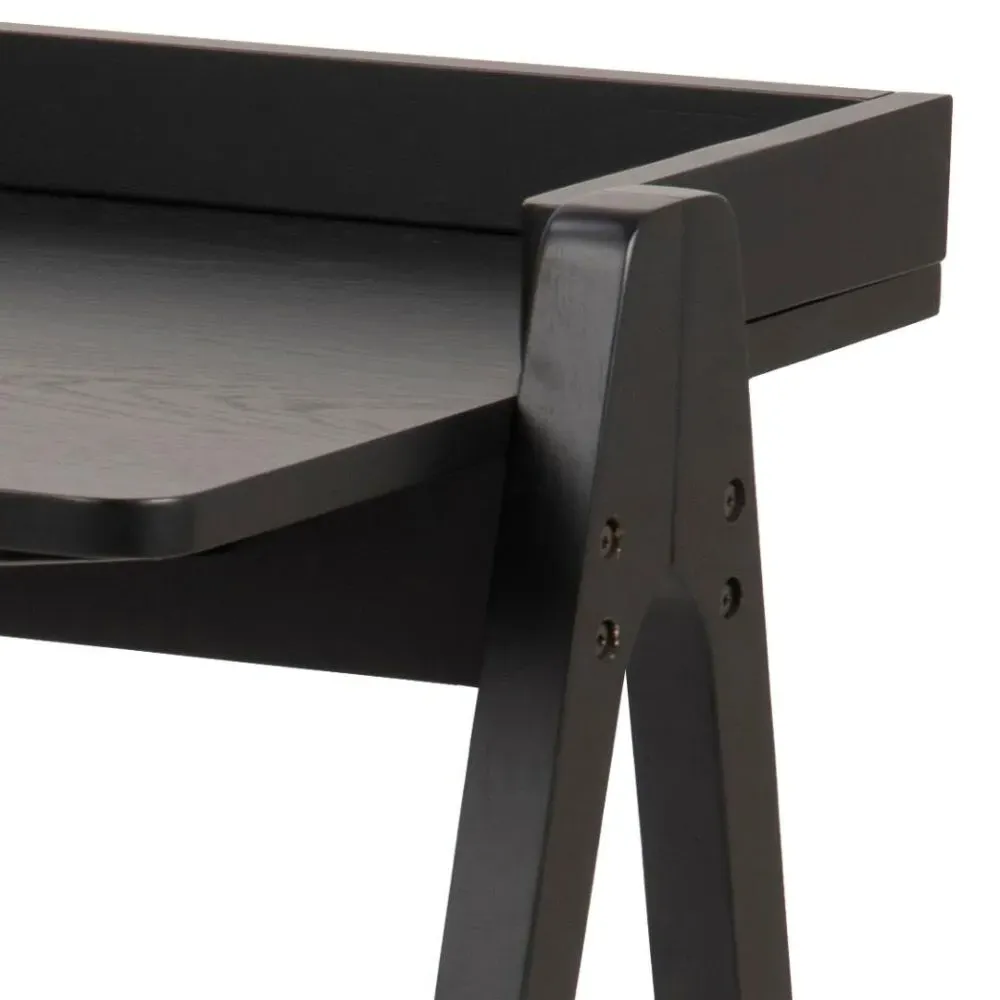 Miso Writing Desk - Black, Oak Veneer