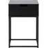 Mitra 1 Drawer Bedside Table - Black
