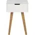 Mitra 1 Drawer Bedside Table - White, Oak