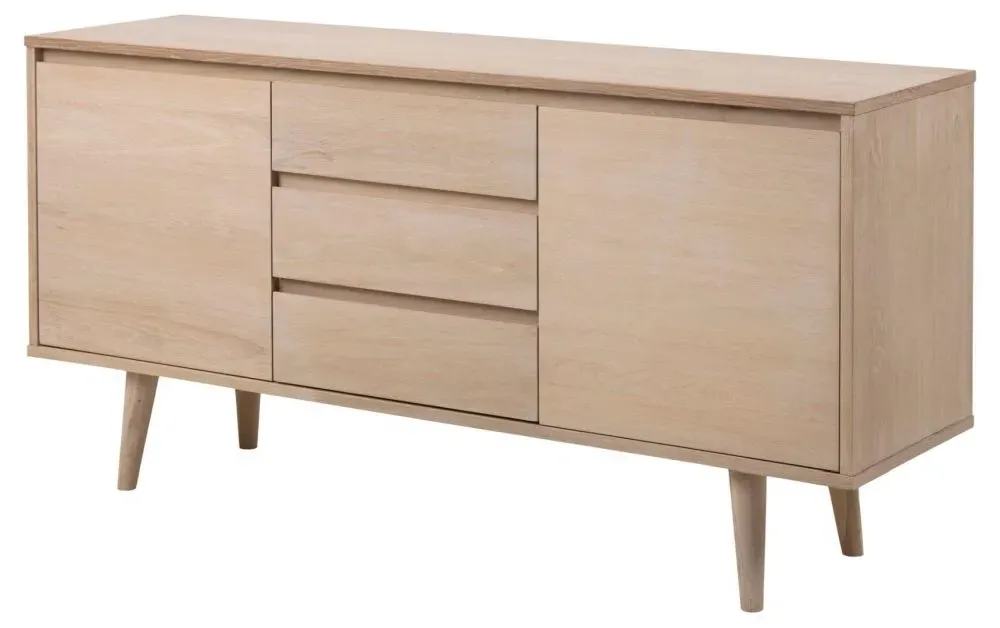Nagano 150cm 2 Door Sideboard - White, Oak Veneer