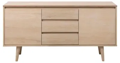 Nagano 150cm 2 Door Sideboard - White, Oak Veneer