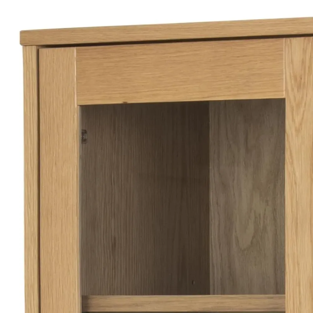 Nagano 4 Door Display Cabinet - Oak Veneer