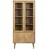 Nagano 4 Door Display Cabinet - Oak Veneer