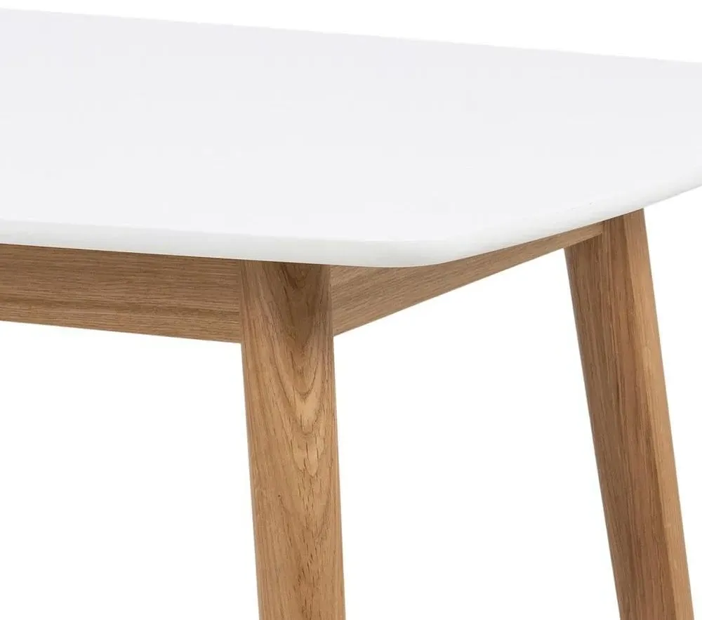 Nagano 6 Seater Dining Table - White, Oak