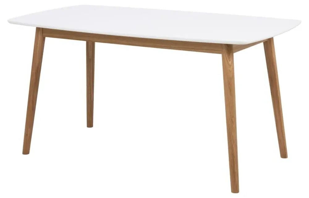 Nagano 6 Seater Dining Table - White, Oak