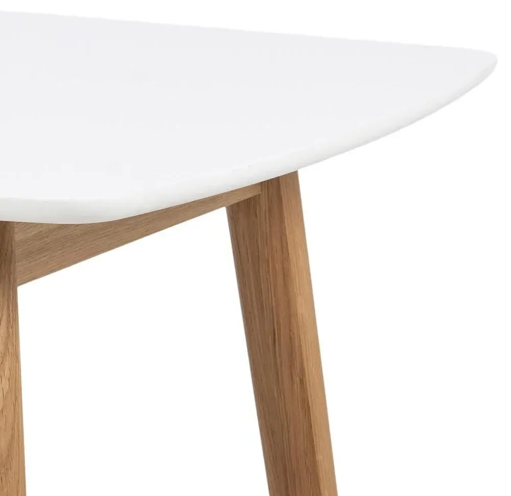 Nagano 6 Seater Dining Table - White, Oak