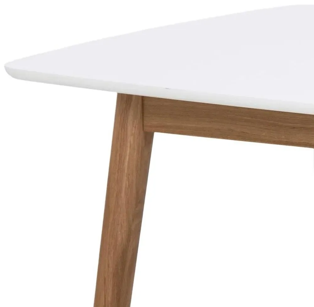 Nagano 6 Seater Dining Table - White, Oak