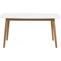 Nagano 6 Seater Dining Table - White, Oak