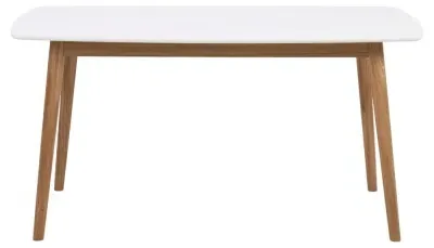Nagano 6 Seater Dining Table - White, Oak