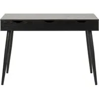 Neptun 3 Drawer Office Desk - Black, Melamine