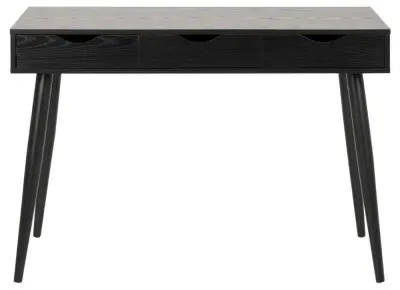 Neptun 3 Drawer Office Desk - Black, Melamine image