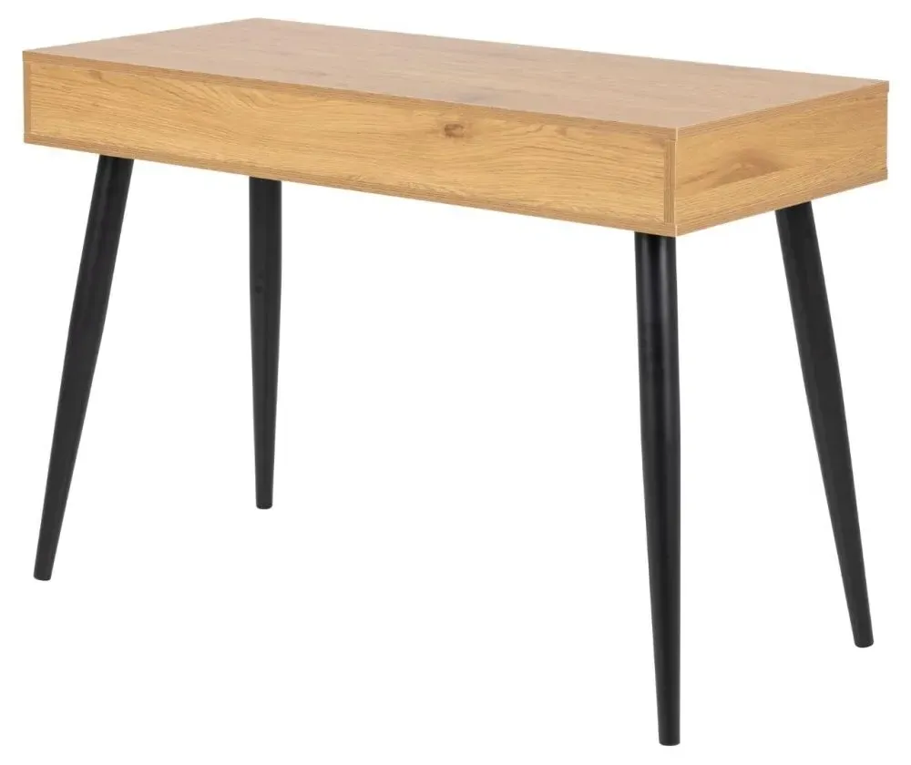 Neptun 3 Drawer Office Desk - Oak, Melamine