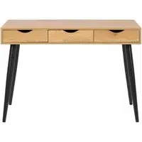 Neptun 3 Drawer Office Desk - Oak, Melamine