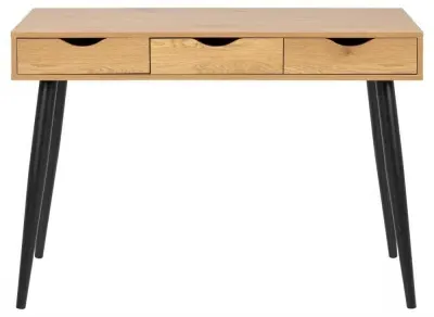 Neptun 3 Drawer Office Desk - Oak, Melamine
