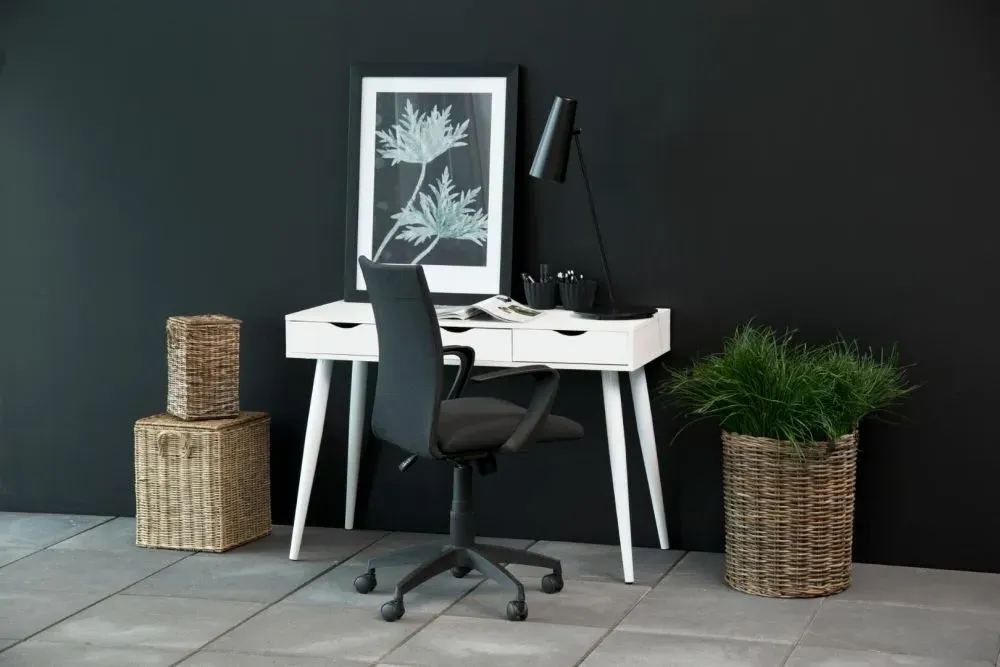 Neptun 3 Drawer Office Desk - White, Melamine