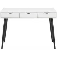 Neptun 3 Drawer Office Desk - White, Melamine
