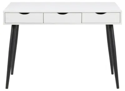 Neptun 3 Drawer Office Desk - White, Melamine