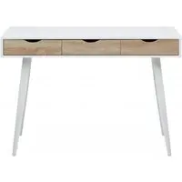 Neptun 3 Drawer Office Desk - White, Melamine