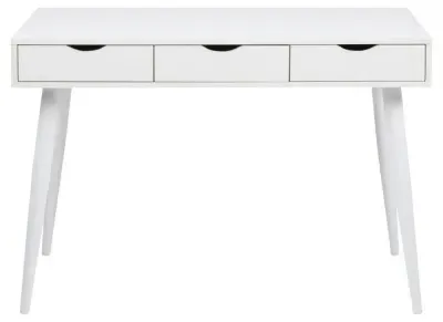 Neptun 3 Drawer Office Desk - White, Melamine