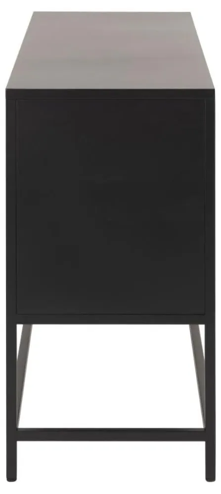 Newville 125cm 3 Door Sideboard - Black, Metal