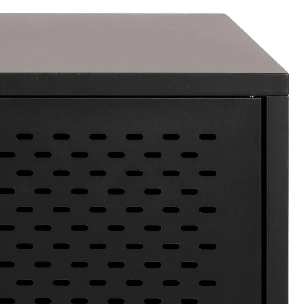 Newville 125cm 3 Door Sideboard - Black, Metal