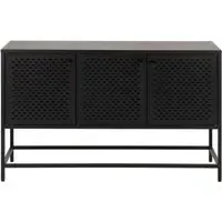 Newville 125cm 3 Door Sideboard - Black, Metal