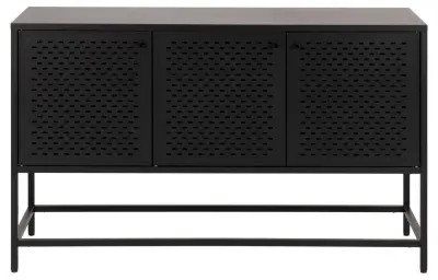 Newville 125cm 3 Door Sideboard - Black, Metal image