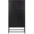 Newville 2 Door Hall Cabinet - Black, Metal