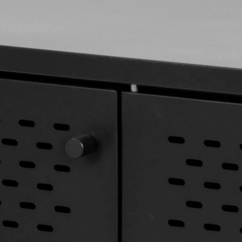 Newville 3 Door Sideboard - Black, Metal