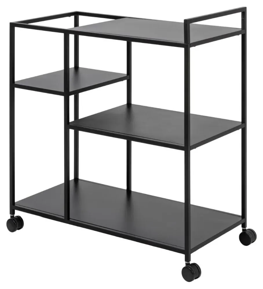 Newville Serving Trolley - Black, Metal