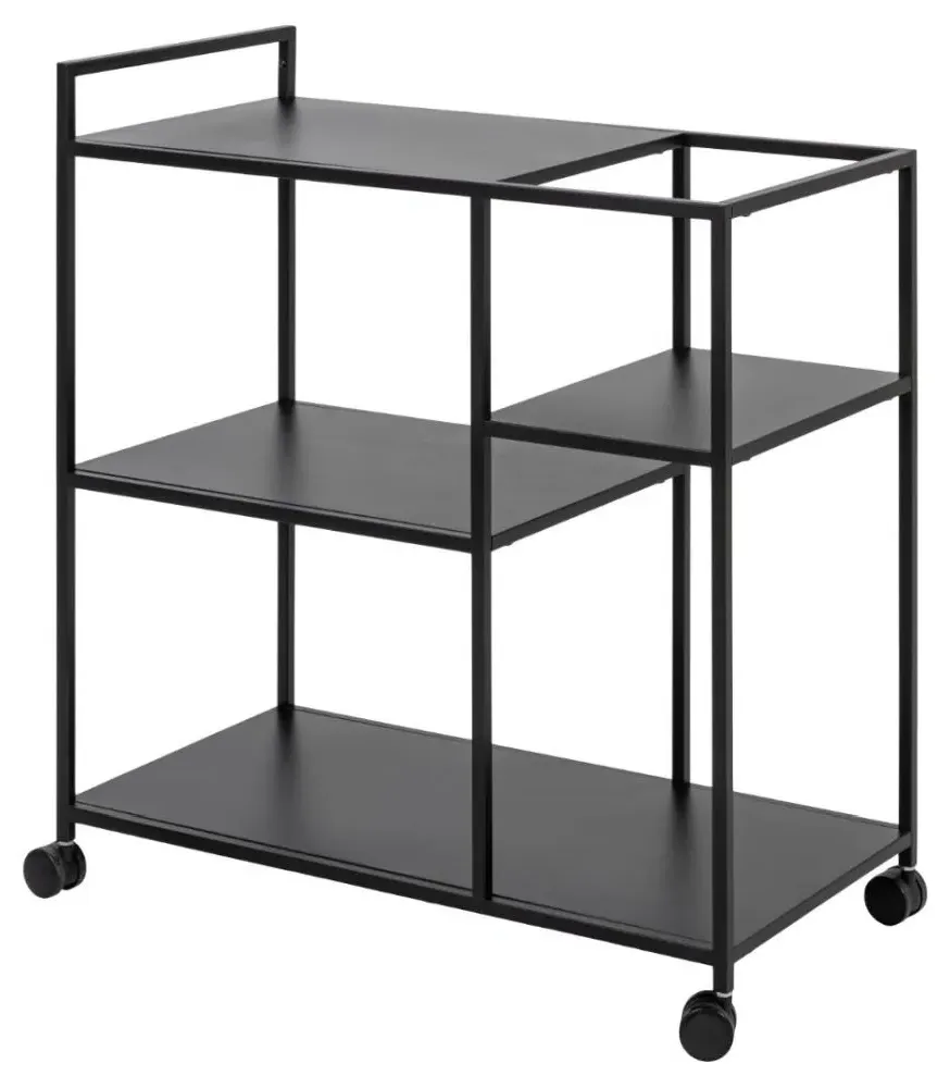 Newville Serving Trolley - Black, Metal