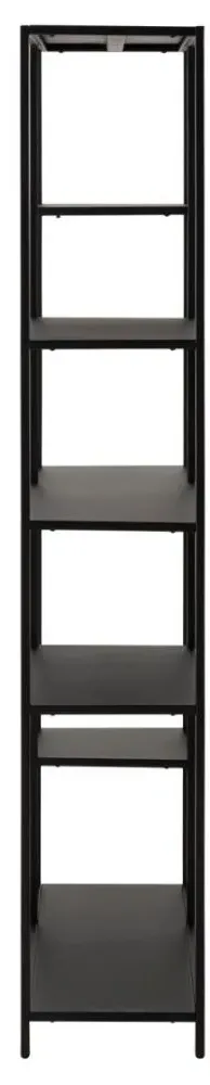 Newville Wide Shelving Unit - Black, Metal