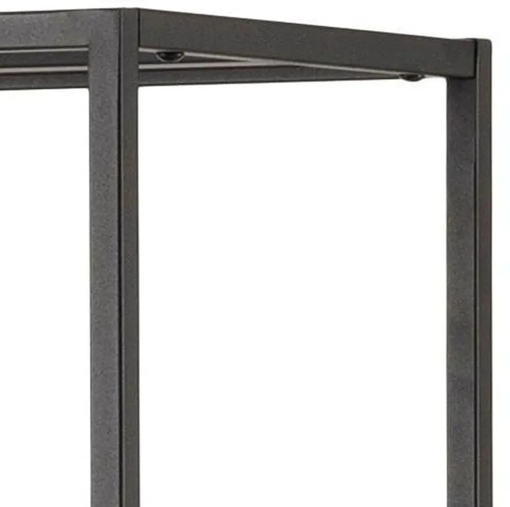 Newville Wide Shelving Unit - Black, Metal