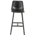 Oregon Bar Stool - Black, Faux Leather