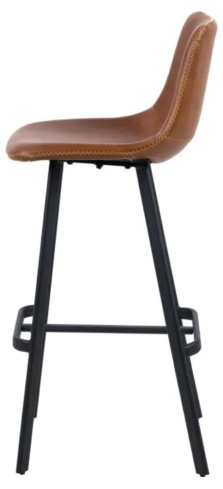 Oregon Bar Stool - Tan, Faux Leather