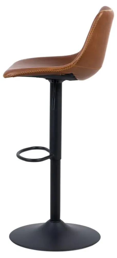 Oregon Gas Lift Bar Stool - Tan, Faux Leather