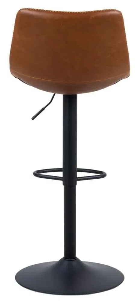 Oregon Gas Lift Bar Stool - Tan, Faux Leather