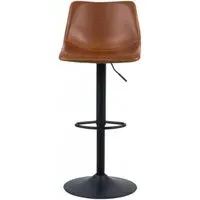 Oregon Gas Lift Bar Stool - Tan, Faux Leather