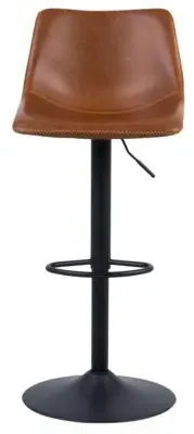 Oregon Gas Lift Bar Stool - Tan, Faux Leather