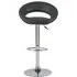 Plump Gas Lift Bar Stool - Grey, Faux Leather