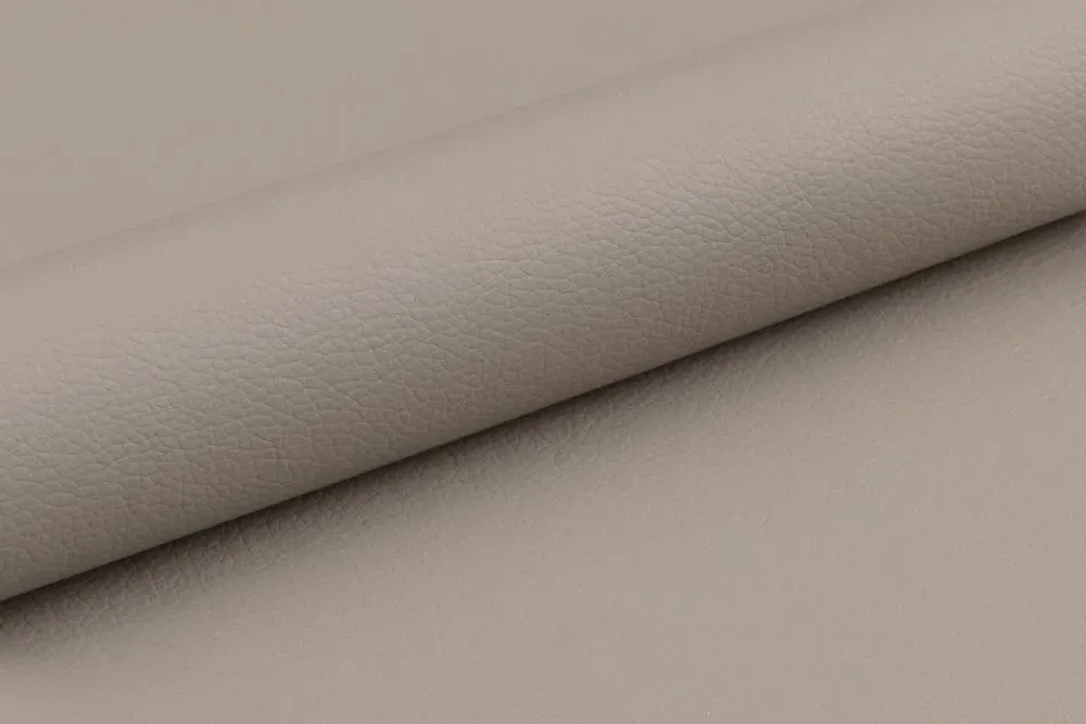 Plump Gas Lift Bar Stool - Taupe, Faux Leather