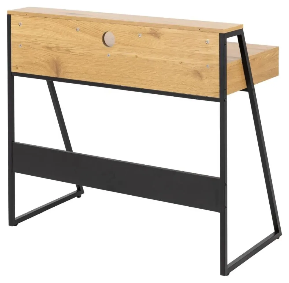 Reece 2 Drawer Desk - Oak, Black
