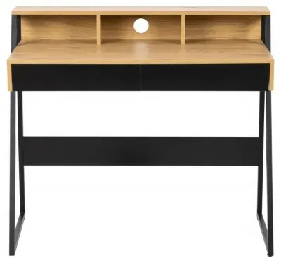 Reece 2 Drawer Desk - Oak, Black image