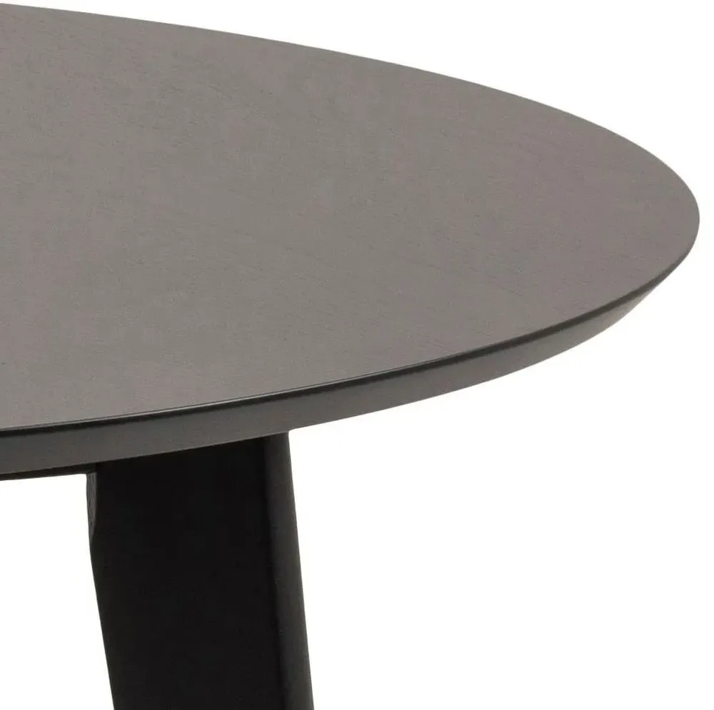 Roxby 2-Seater Round Dining Table - Black
