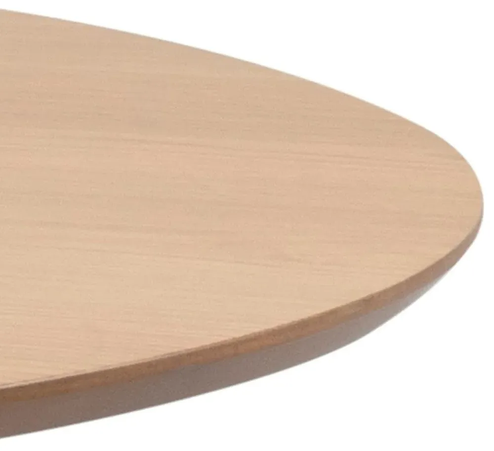 Roxby 2-Seater Round Dining Table - Oak, Black