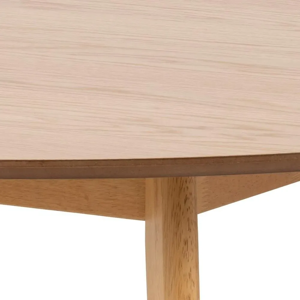 Roxby 4 Seater Round Dining Table - Oak Veneer