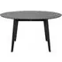 Roxby 6 Seater Round Dining Table - Black, Oak Veneer